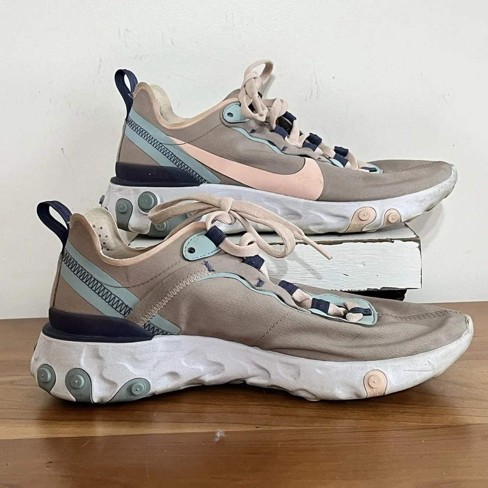 Nike React Element 55 Pumice Pink Sneakers Shoes CK0834-200‎ Size 7